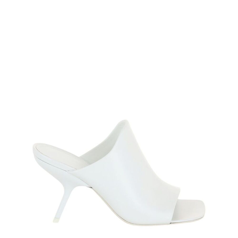 Ferragamo Era Leather Mules White Womens